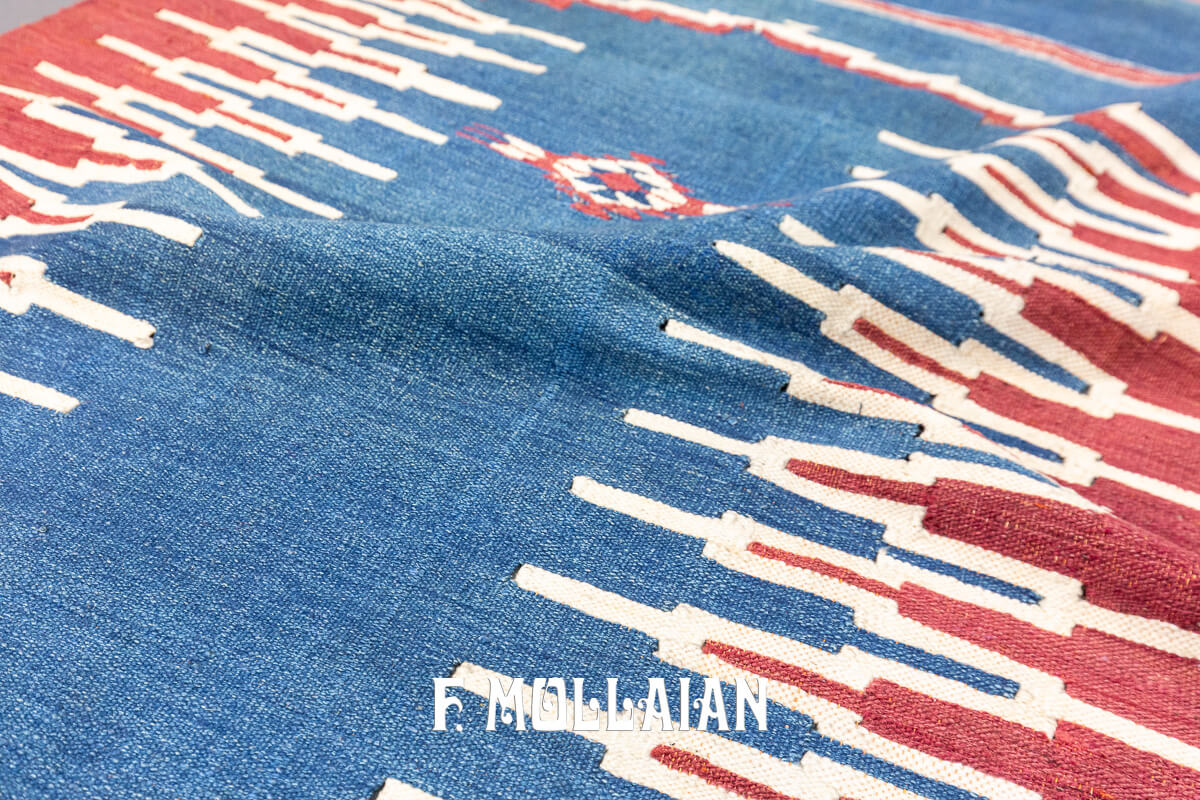 Kilim Rug Soft Blue n°:324554